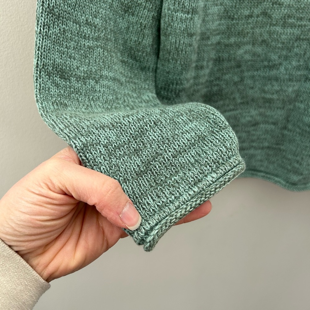 Vintage Eddie Bauer Marled Heavy Weight Knit CabinCore Button Neck Sweater - Picture 5 of 6